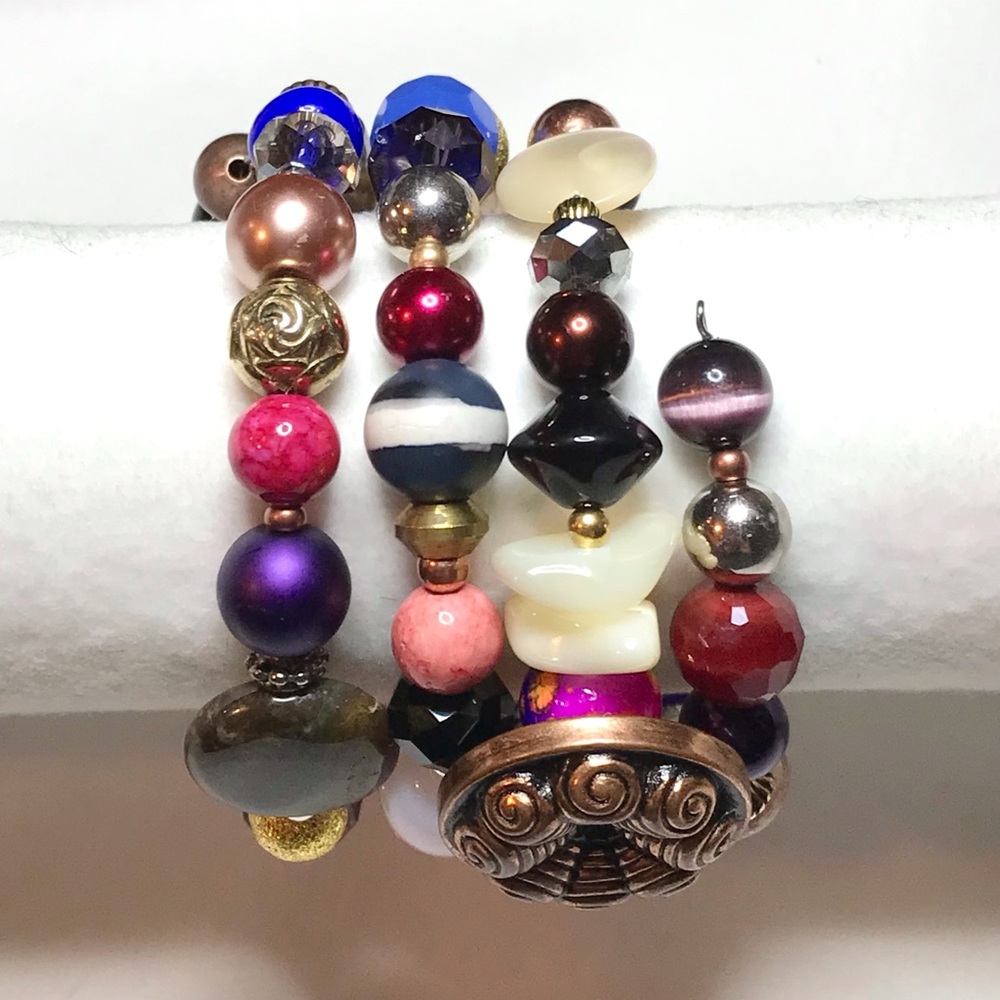Handmade Bracelet with Vintage and Modern Elements (NB76-3H) New Without Tags - Picture 7 of 11